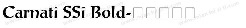 Carnati SSi Bold字体转换